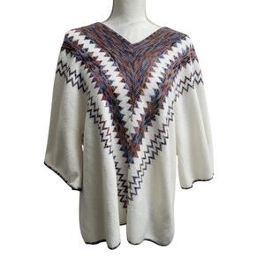 Vintage Cuddle Knit wide sleeve V neck sweater soft southwestern knit